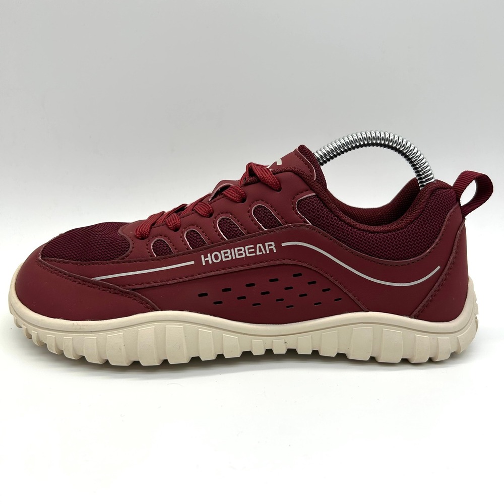 Hobibear Barefoot Sneakers Womens 8 Burgundy Wide Toe Box Minimalist